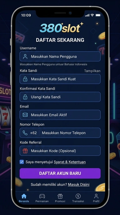 Cara Mudah Daftar Akun 380slot untuk Android