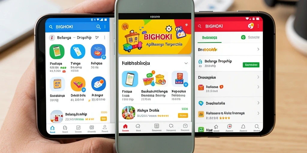 Tampilan antarmuka BIGHOKI yang user-friendly untuk dropship.