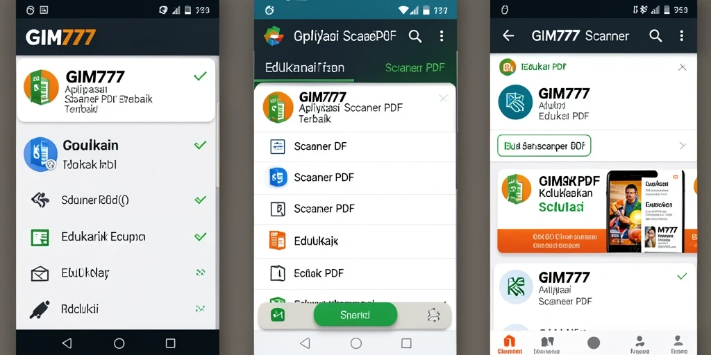 Antarmuka GIM777 untuk pemindaian dokumen PDF yang intuitif.