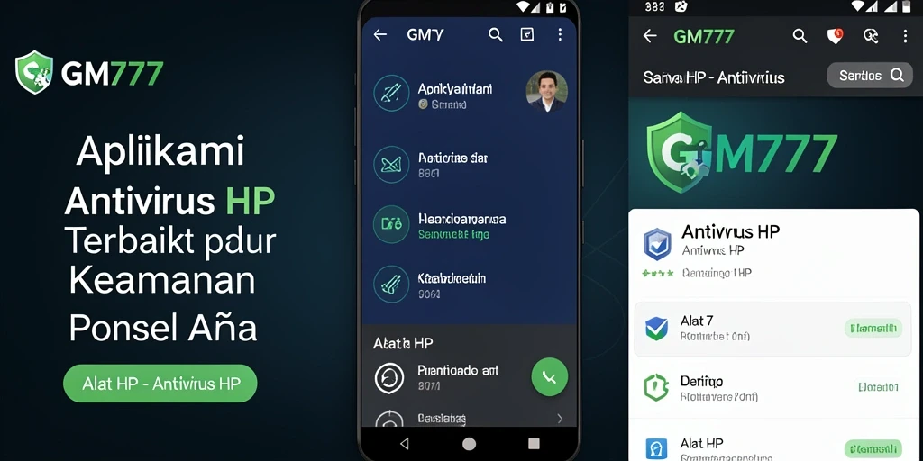 Antarmuka pengguna GM777 yang intuitif dan berguna untuk keamanan ponsel.