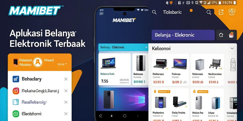 Antarmuka MAMIBET yang intuitif dan menarik untuk belanja elektronik.
