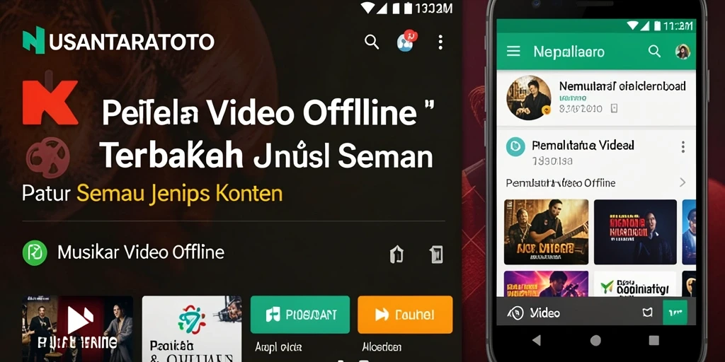 Antarmuka NUSANTARATOTO yang intuitif untuk pemutar video offline.