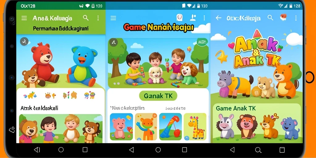 Antarmuka OLX128 yang ceria dan penuh warna.