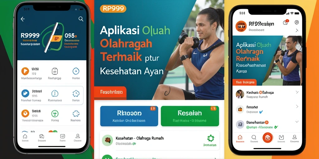 Antarmuka aplikasi RR999 yang intuitif dan user-friendly untuk olahraga rumah.